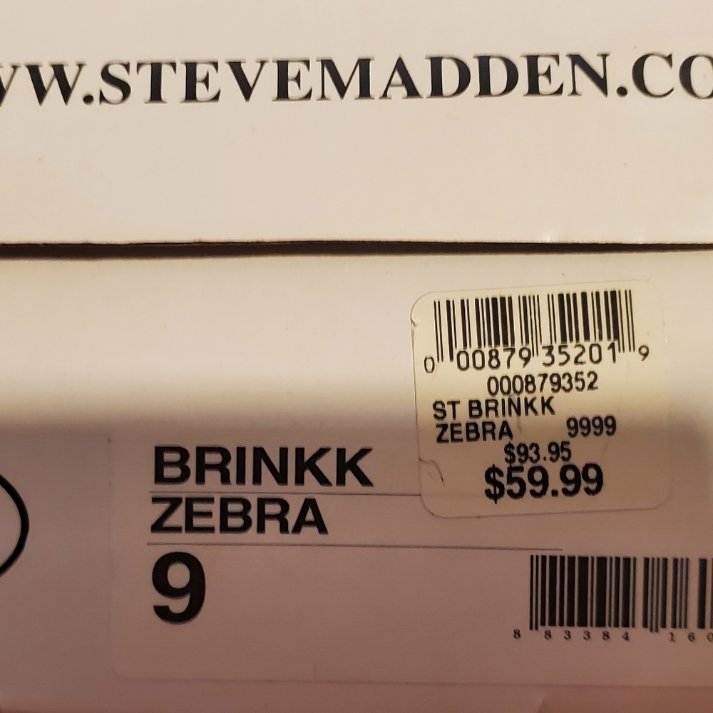 Steve Madden “Brinxx Zebra” Zebraprint Opentoe He… - image 4